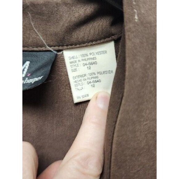 VTG 90's  MHM Melissa Harper Maxi Dress Woman's Sz 12 Brown Minimalist NOS - Picture 3 of 8